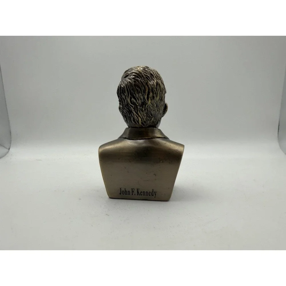 John‎ F. Kennedy JFK Presidential Bust Figurine Bronze Tone Desk Shelf Decor